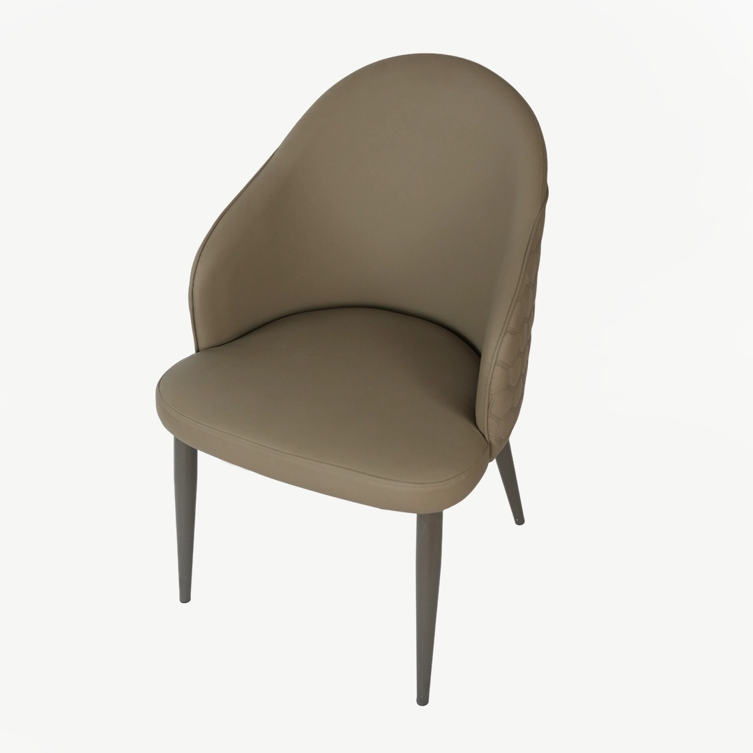 low-back leather armchair in tan oxide - Image 3