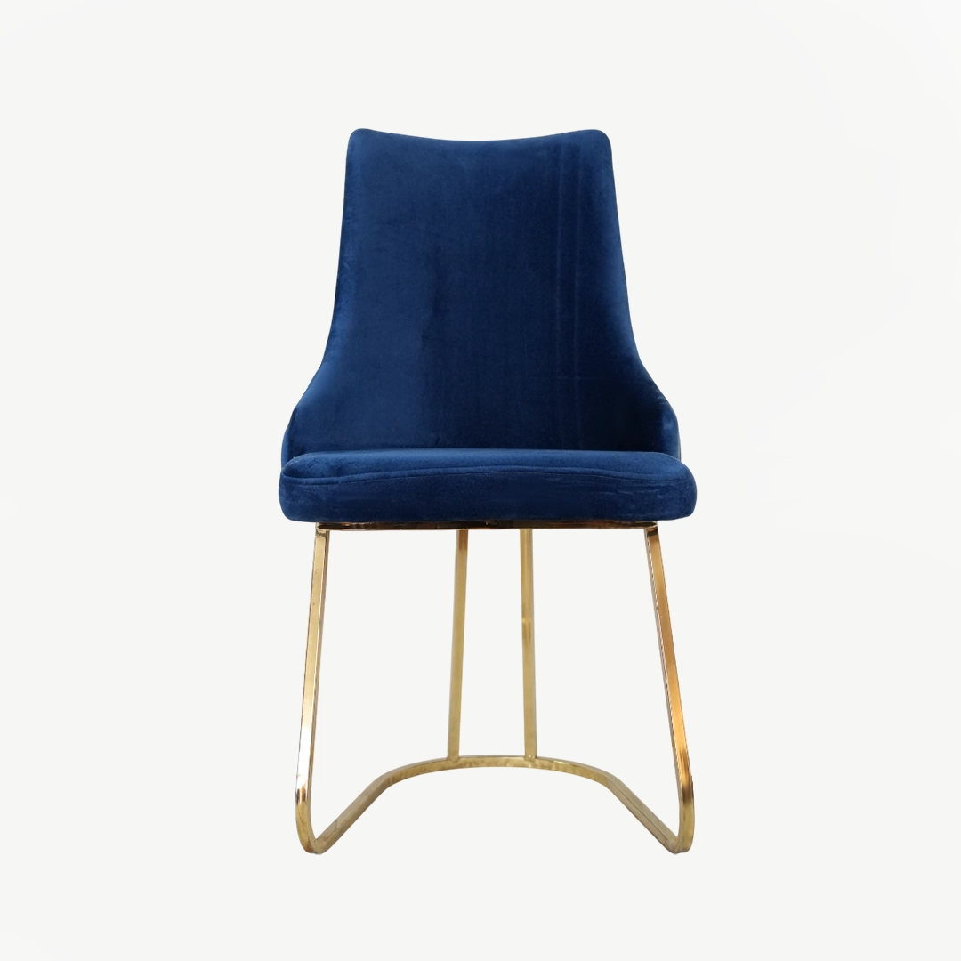 High-Quality Velvet Dining Chair with 88 cm Height and Elegant Golden Legs - Image 3