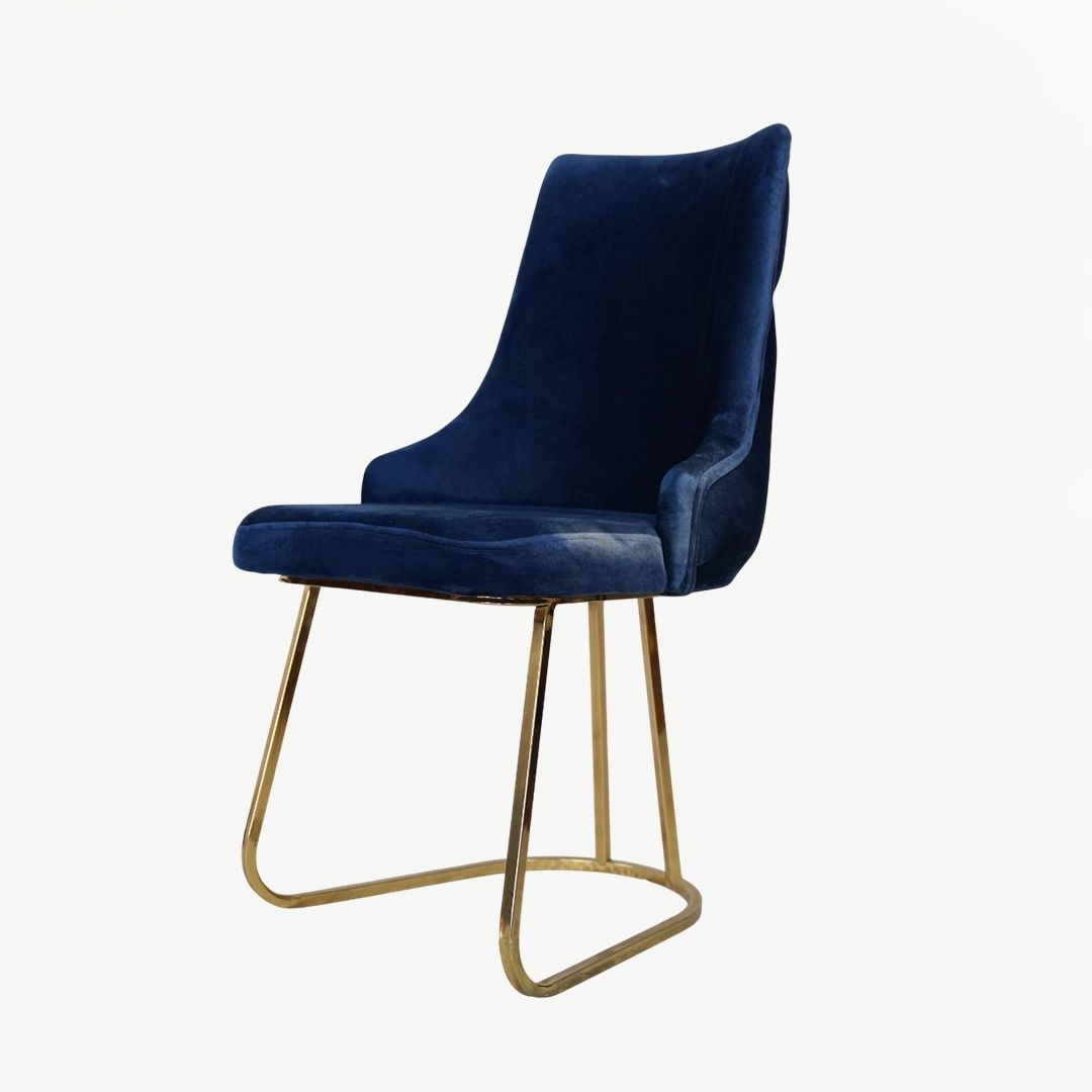 High-Quality Velvet Dining Chair with 88 cm Height and Elegant Golden Legs - Image 2