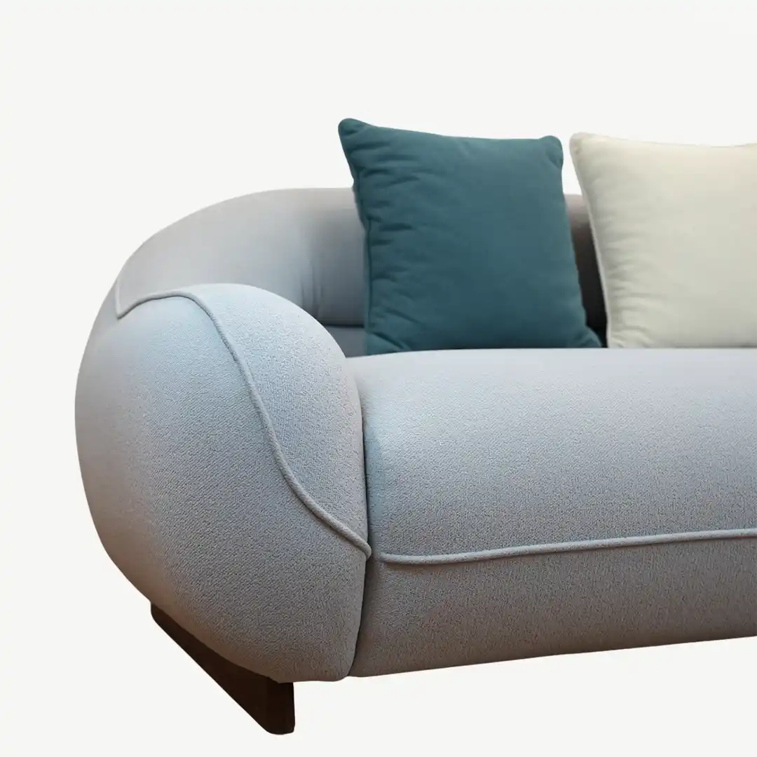 Modern Curved Sofa Set Luxurious Beechwood – 4 Pieces - Image 15