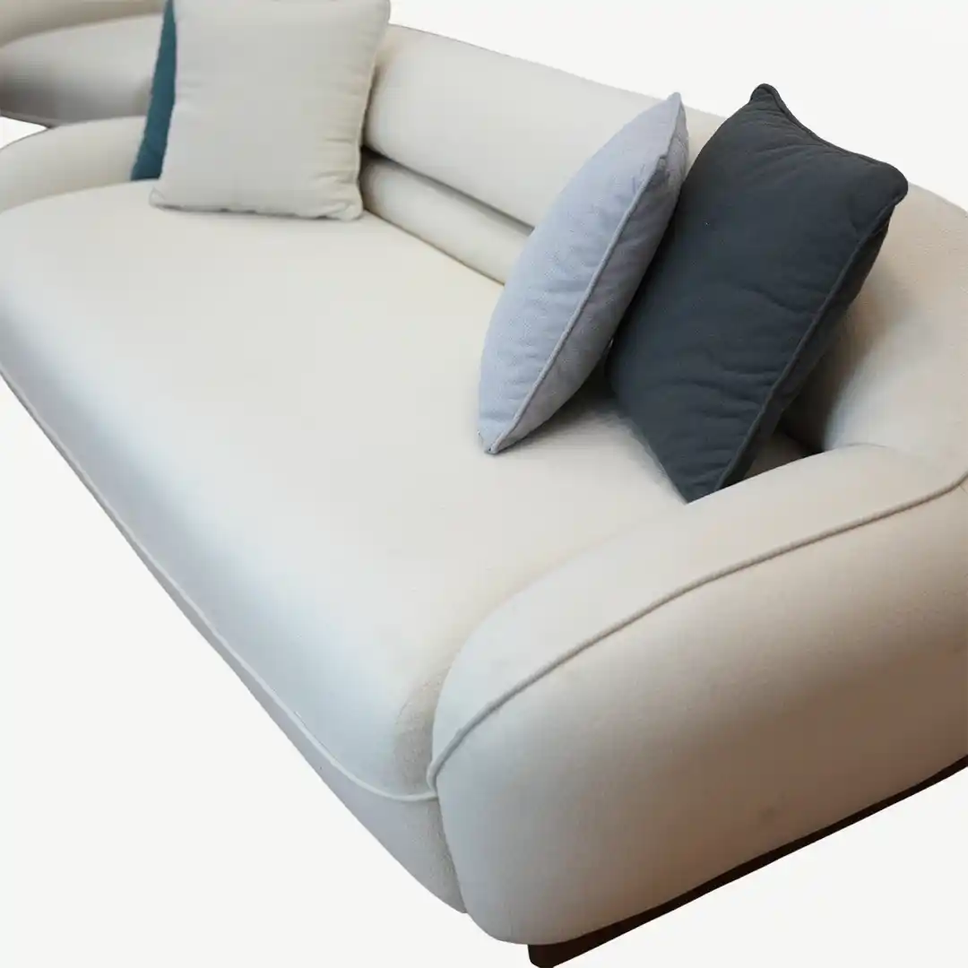 Modern Curved Sofa Set Luxurious Beechwood – 4 Pieces - Image 9