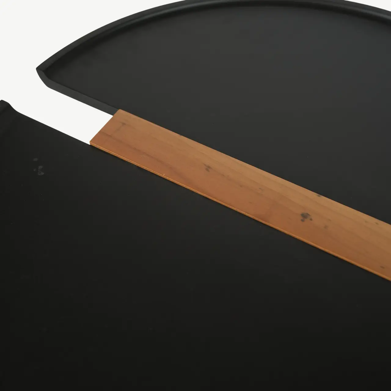 Three-Piece Matte Black Coffee Table Set with Fluted Column Bases - Image 8