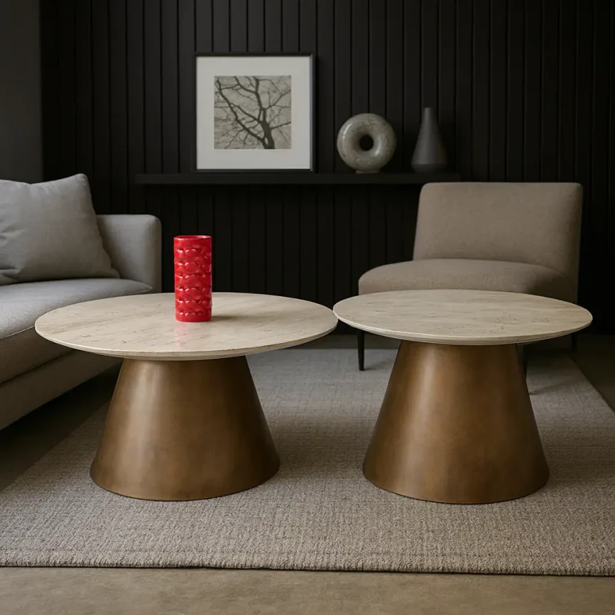 Set of 2 Contemporary Nesting Coffee Tables