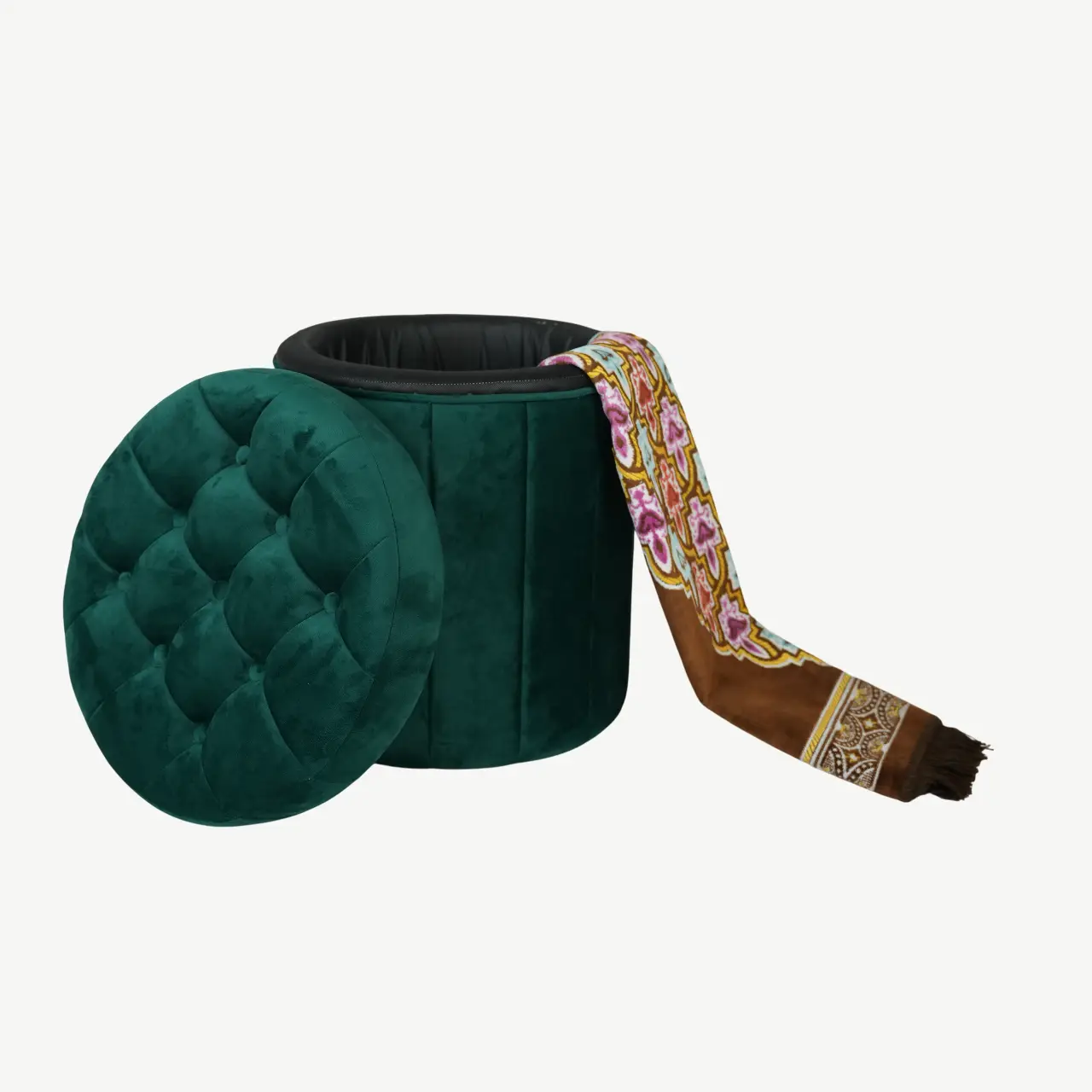 Round Storage Ottoman