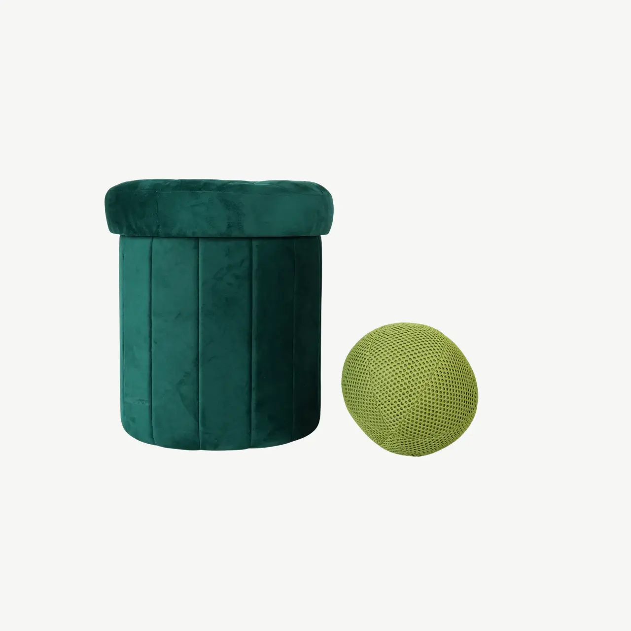 Round Storage Ottoman