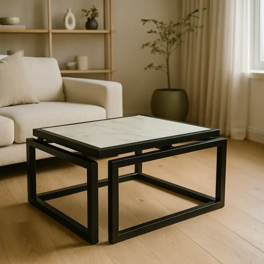Geometric Metal Coffee Table