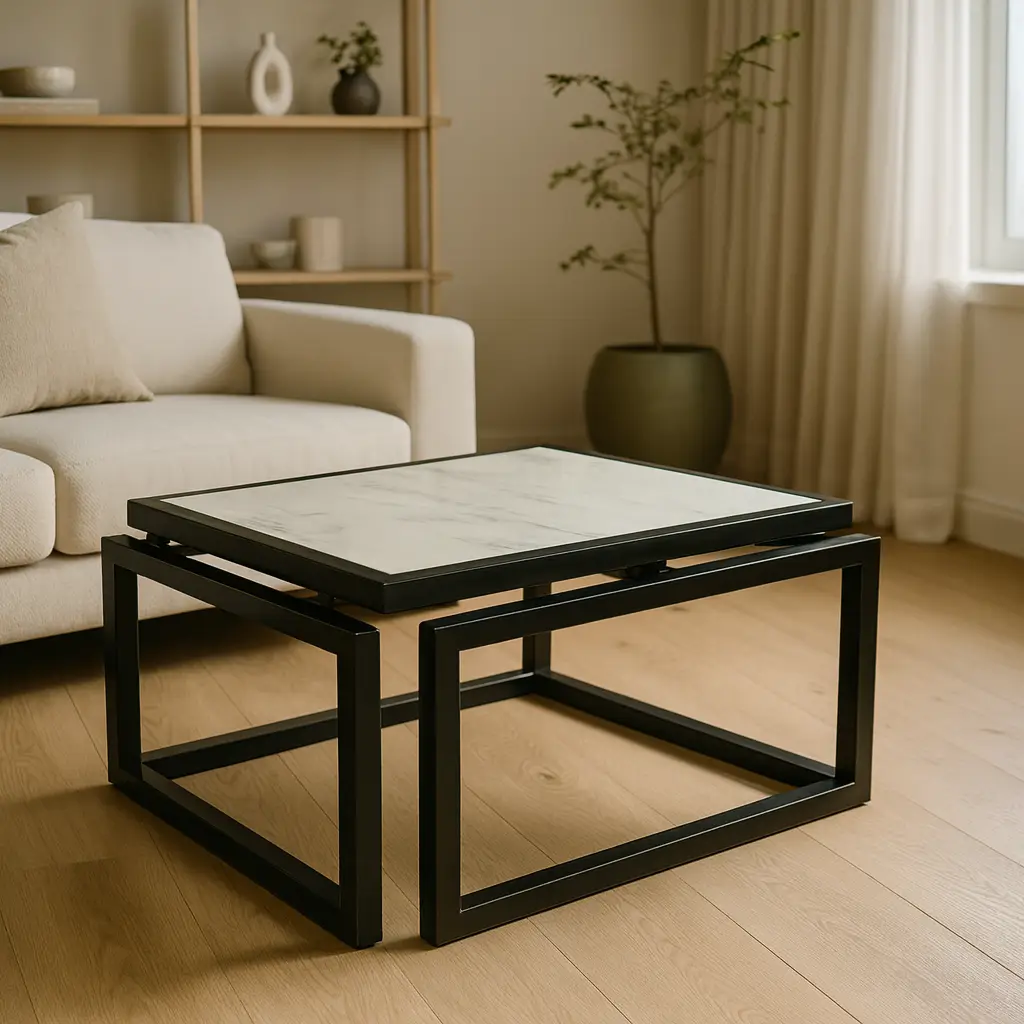 Geometric Metal Coffee Table