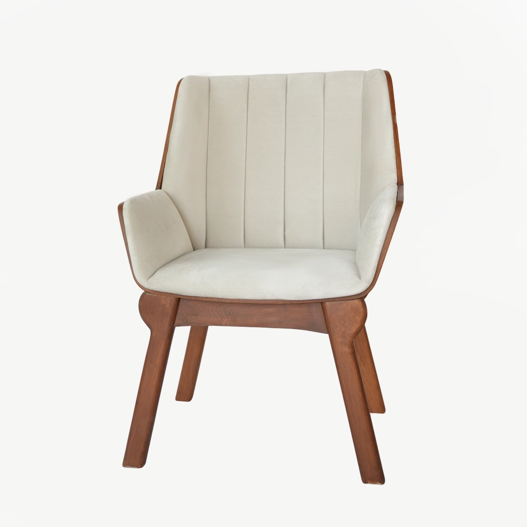 High-Quality Upholstered Chair with Armrests and Solid Wooden Legs – 95 cm Height - Image 4