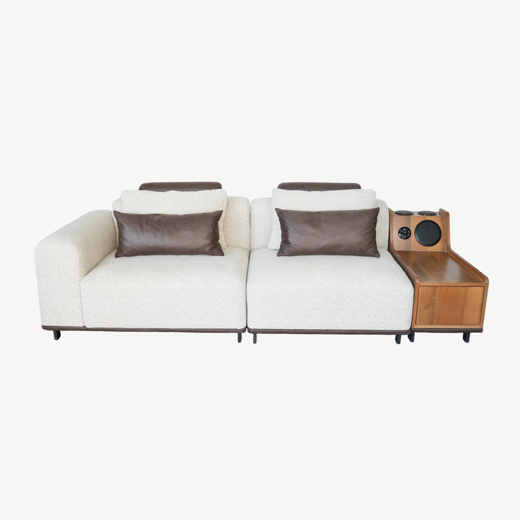 Large and Soft Corner Sofa Set with Integrated Sound System - Image 19