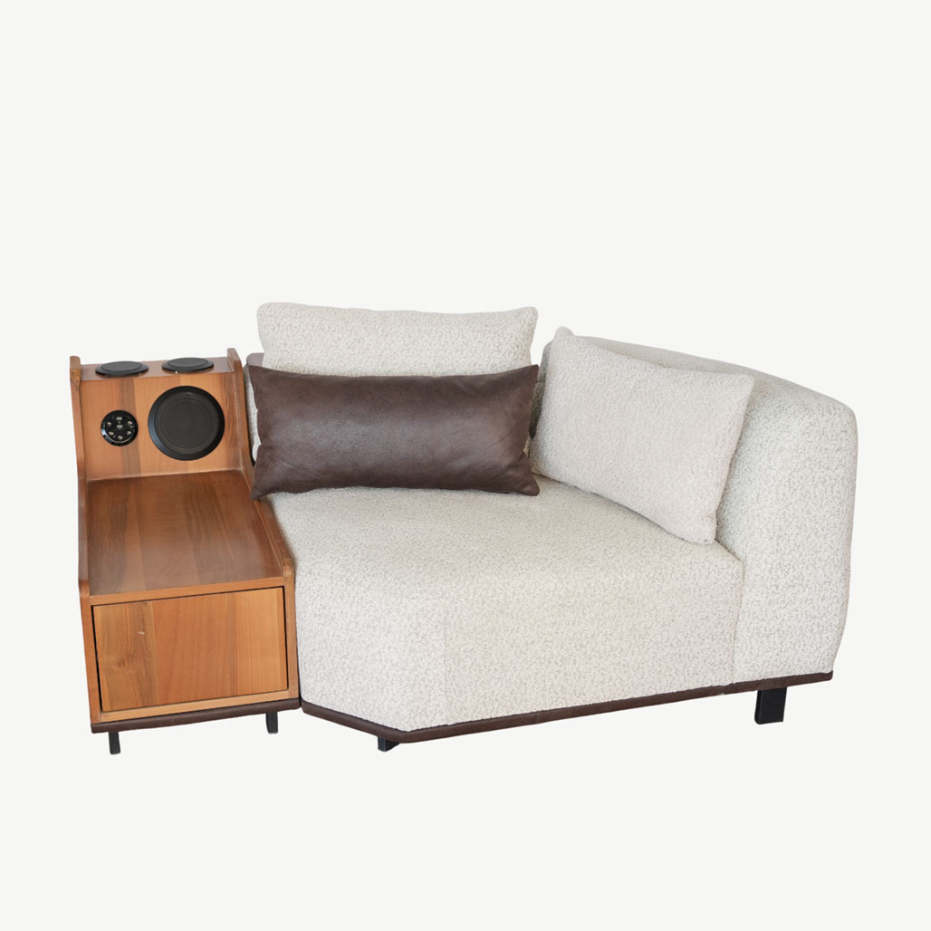 Large and Soft Corner Sofa Set with Integrated Sound System - Image 14