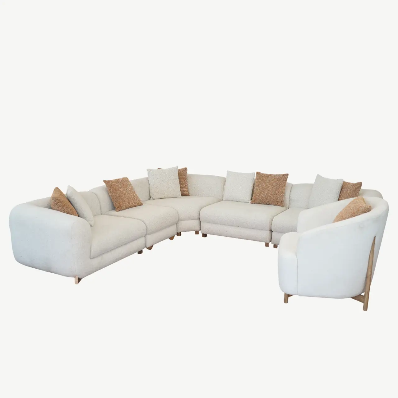 Serena Plush Sectional Corner Sofa with Coordinated Armchair - Image 2