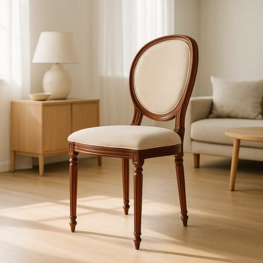 Oval-back dining chair