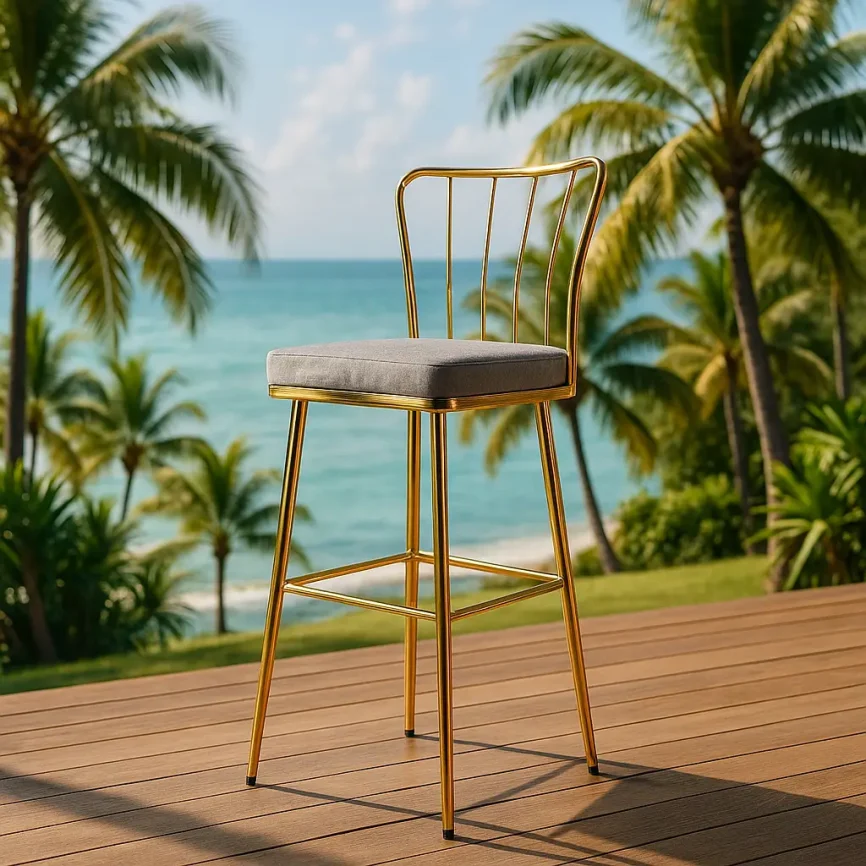 Glamorous Golden Bar Stool