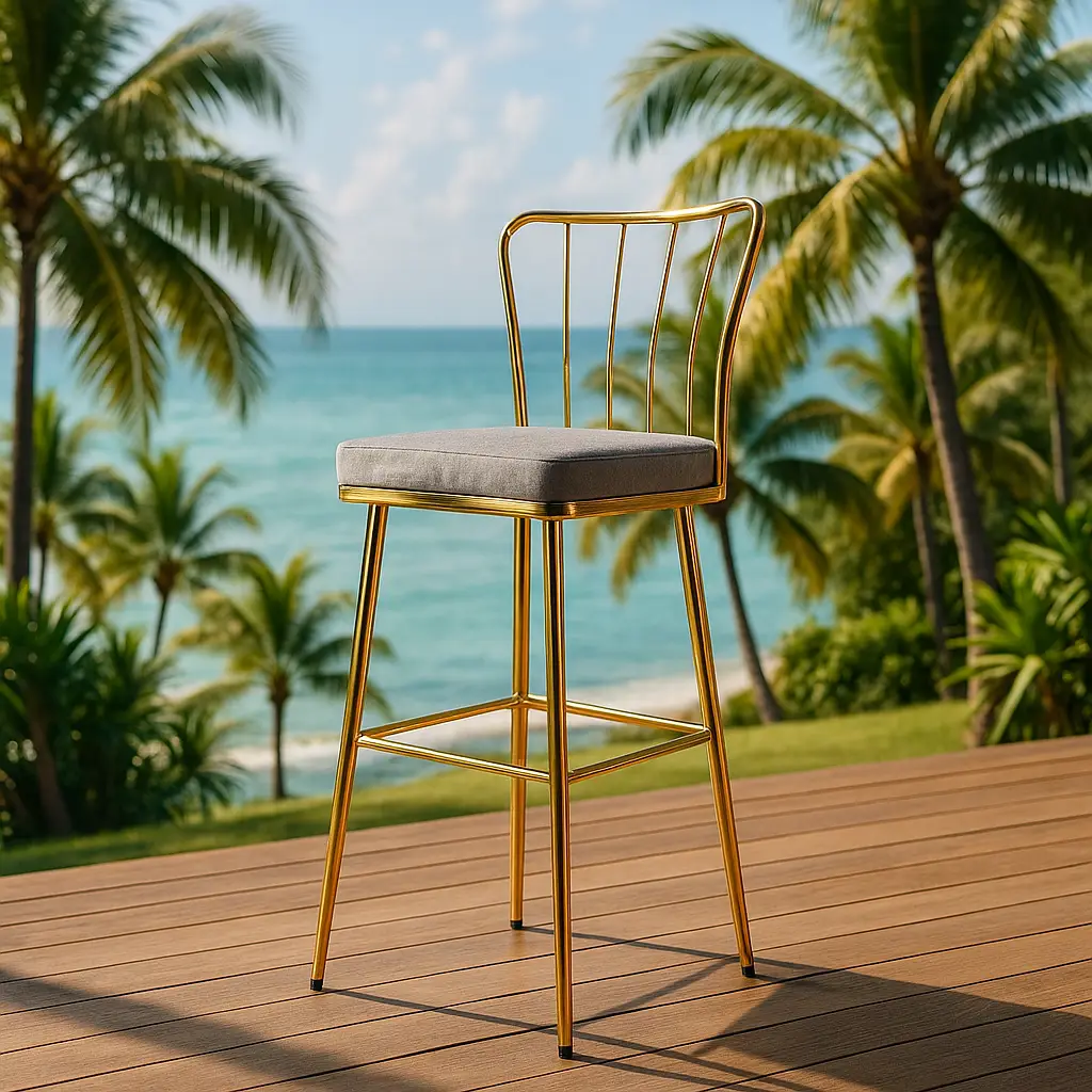 Glamorous Golden Bar Stool