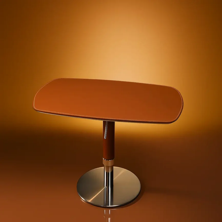 Adjustable Faux Leather Table