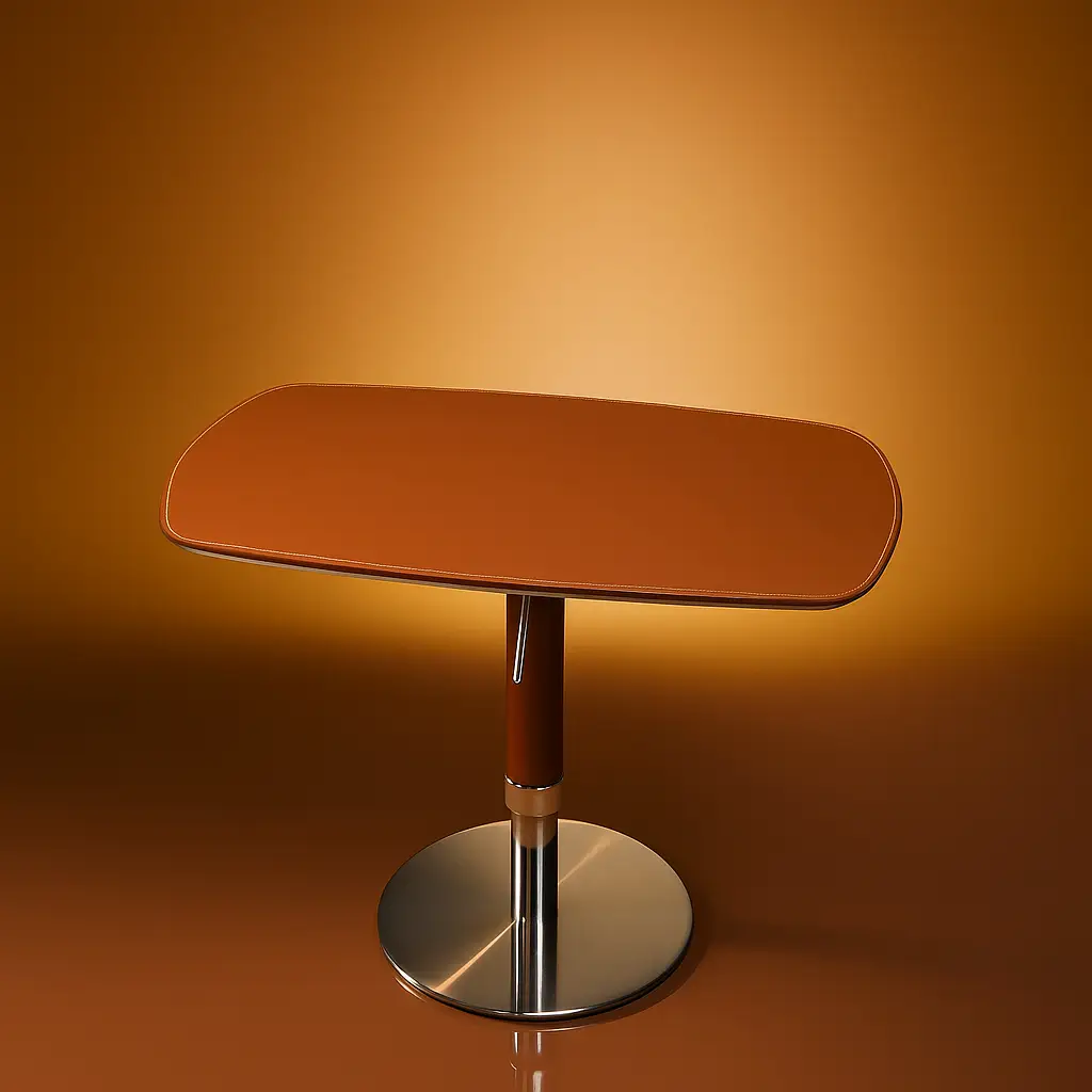 Adjustable Faux Leather Table