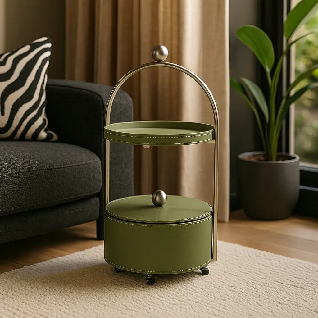circular hospitality trolley