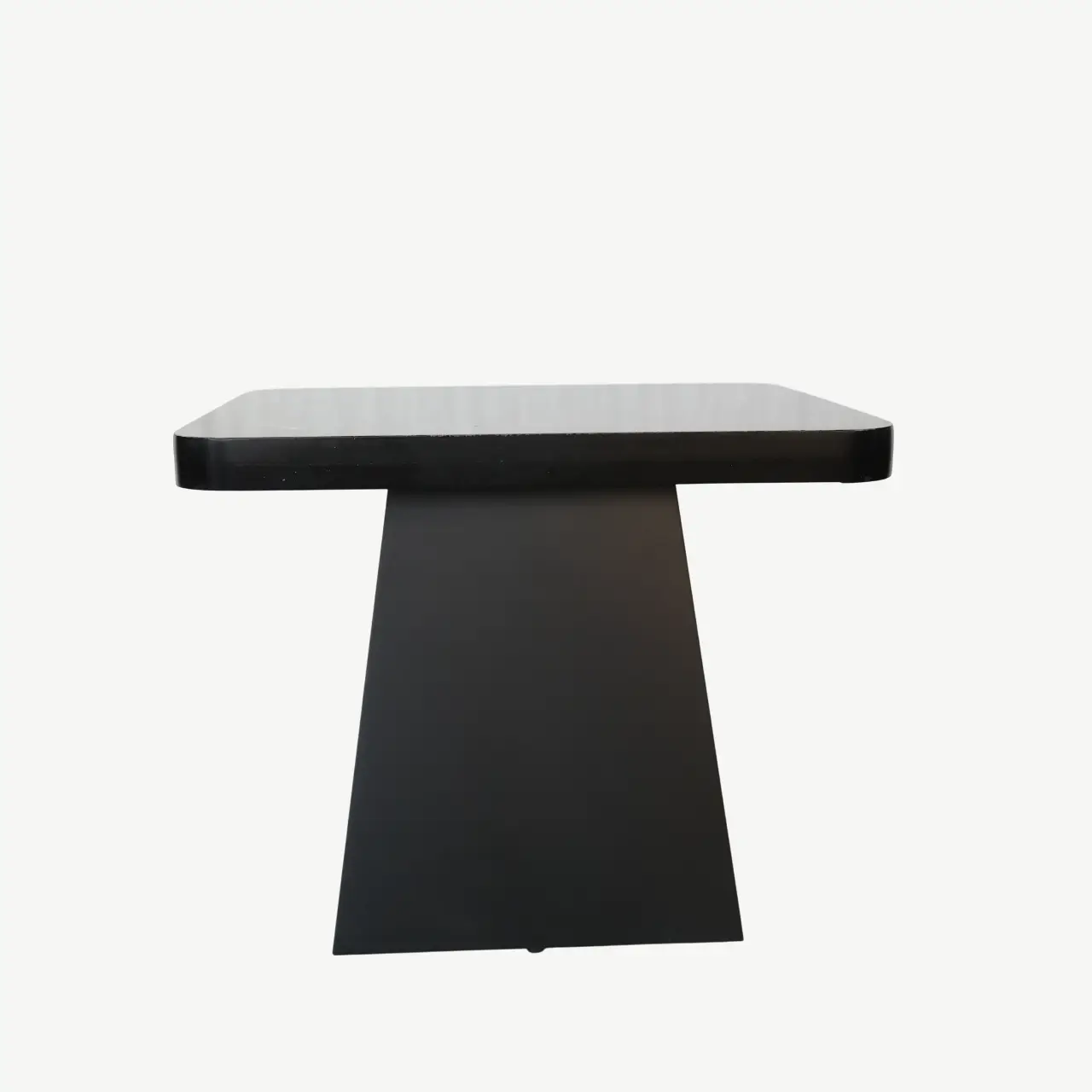 Set of 2 Square Marble-Effect Nesting Tables with Tapered Pedestal Bases - Image 8