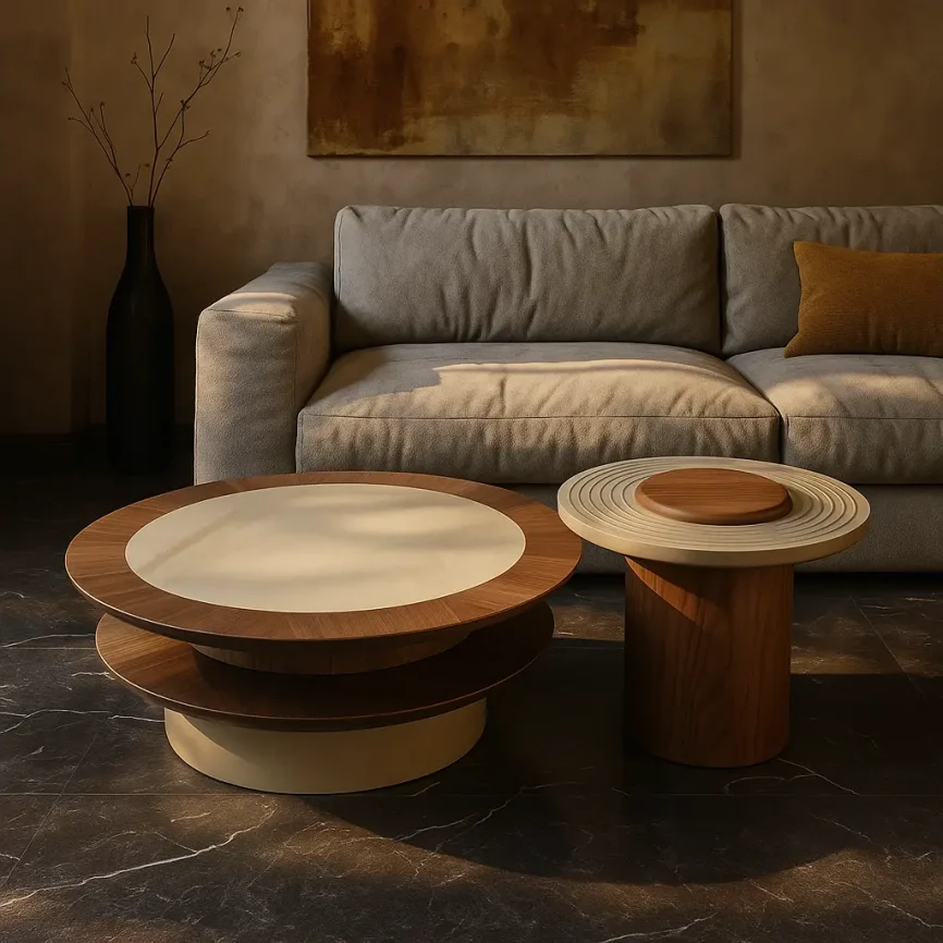 Two-Piece Minimalist Coffee Table Set