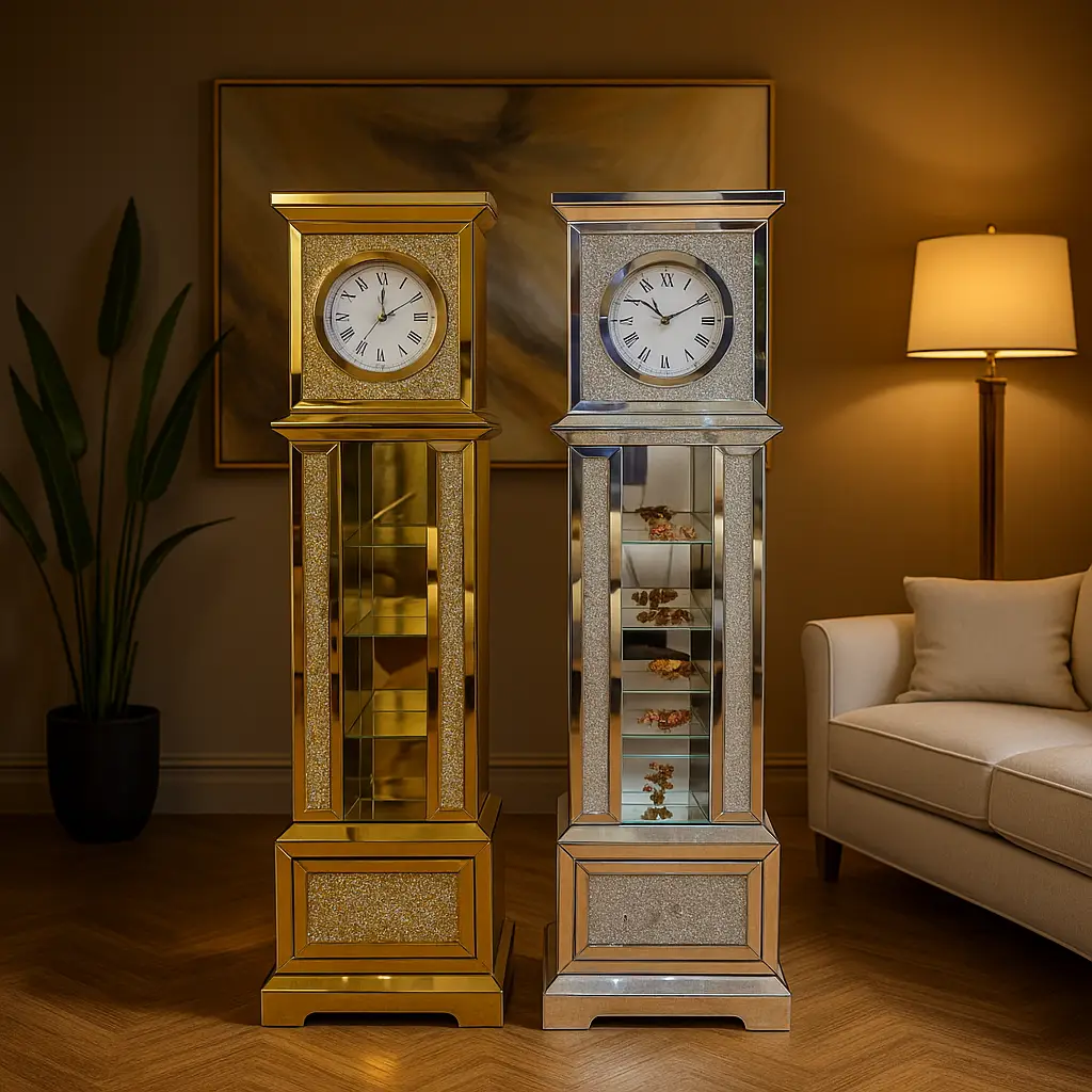 Mirrored Grandfather Floor Clock
