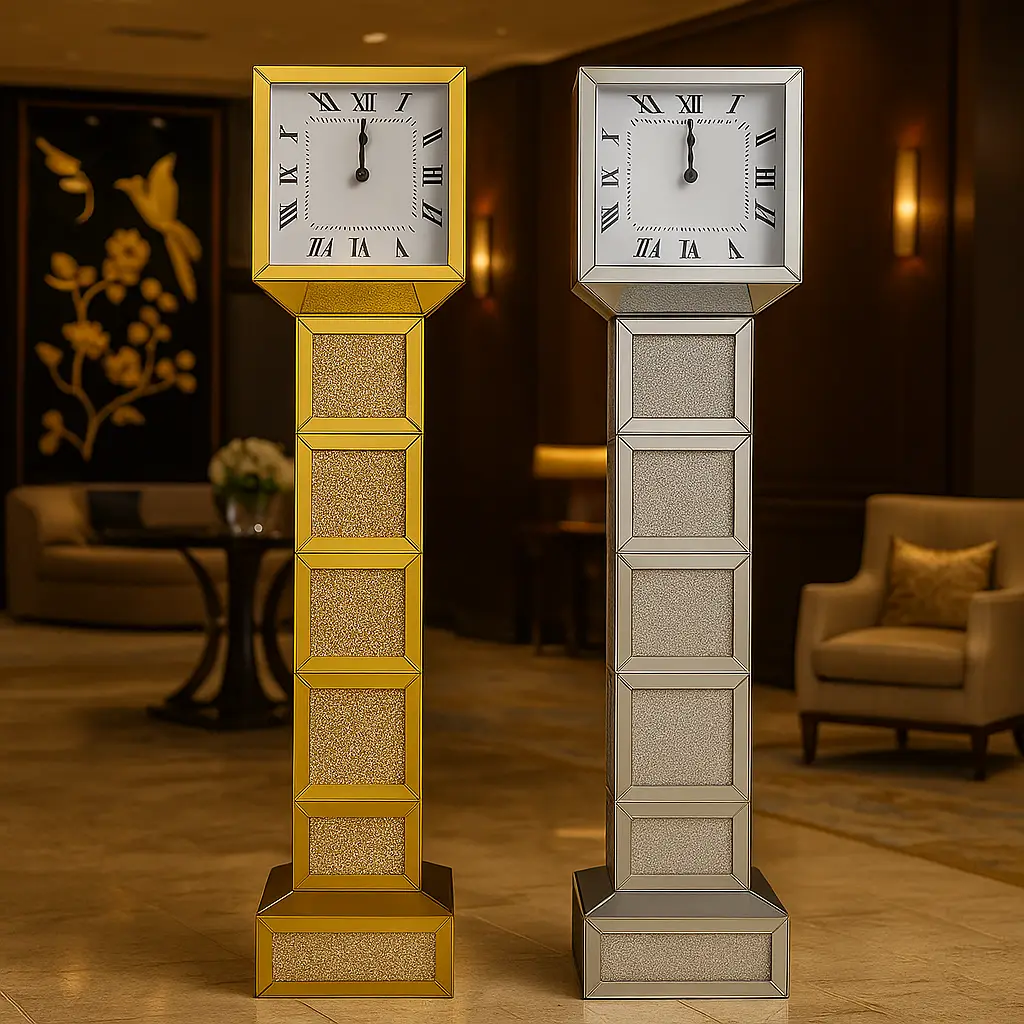 Long Crystal-Inlaid Grandfather