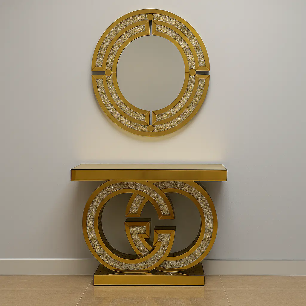 Gucci Console with Mirror Gold