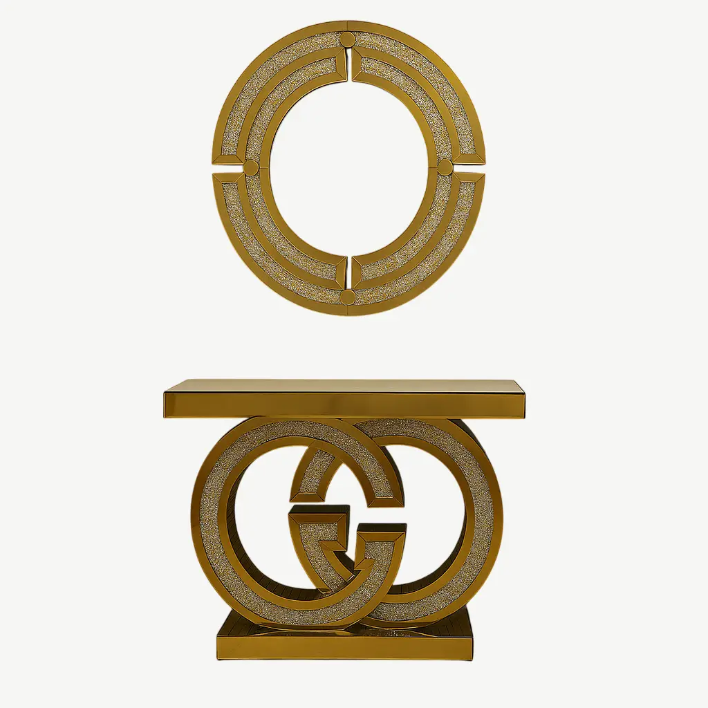 Gucci Console with Mirror Gold