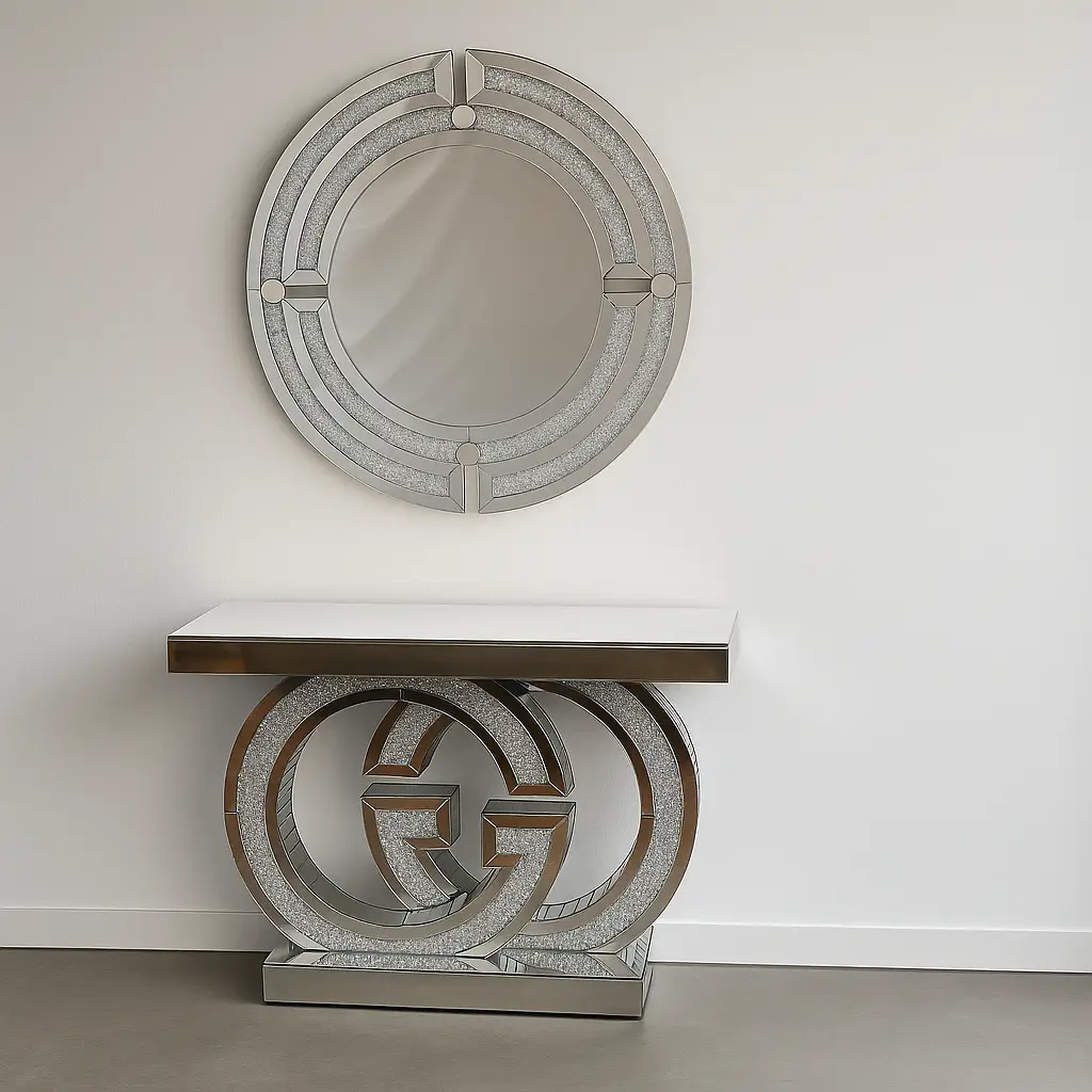Gucci Console with Mirror Silver
