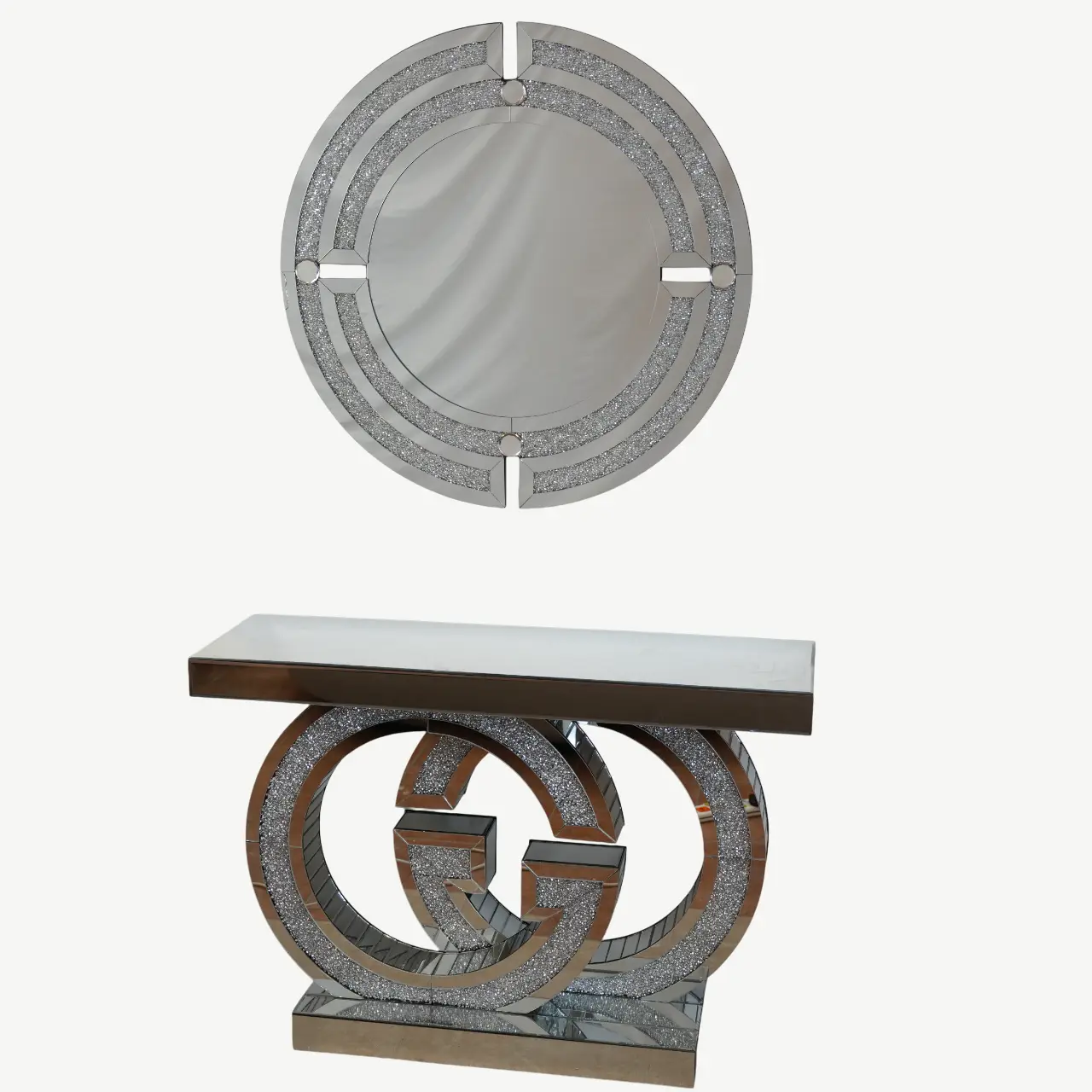 Gucci Console with Mirror Silver