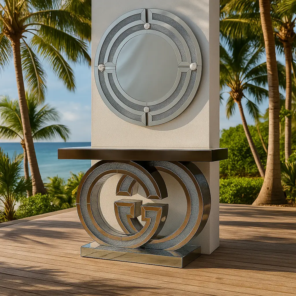 Gucci Console with Mirror Silver