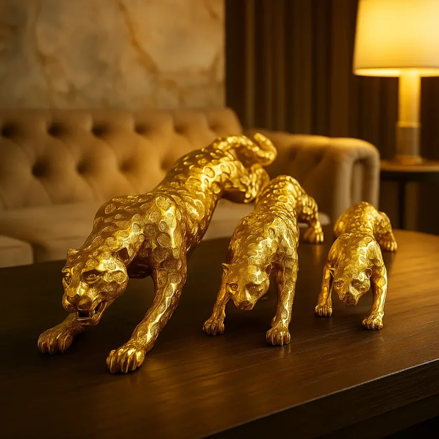 Tiger Sculpture Golden
