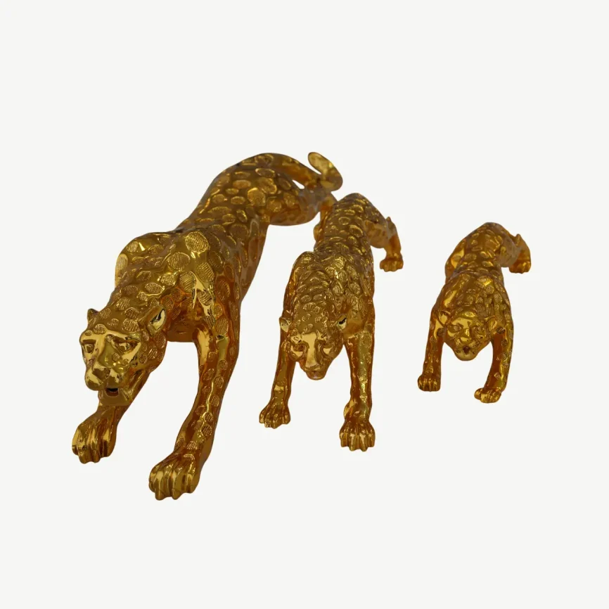 3-Piece Decorative Tiger Sculpture