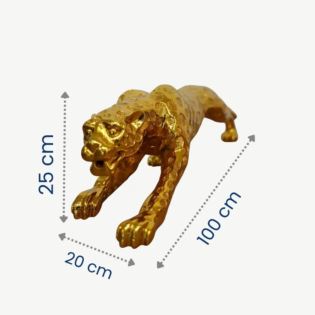 Tiger Sculpture Golden Large