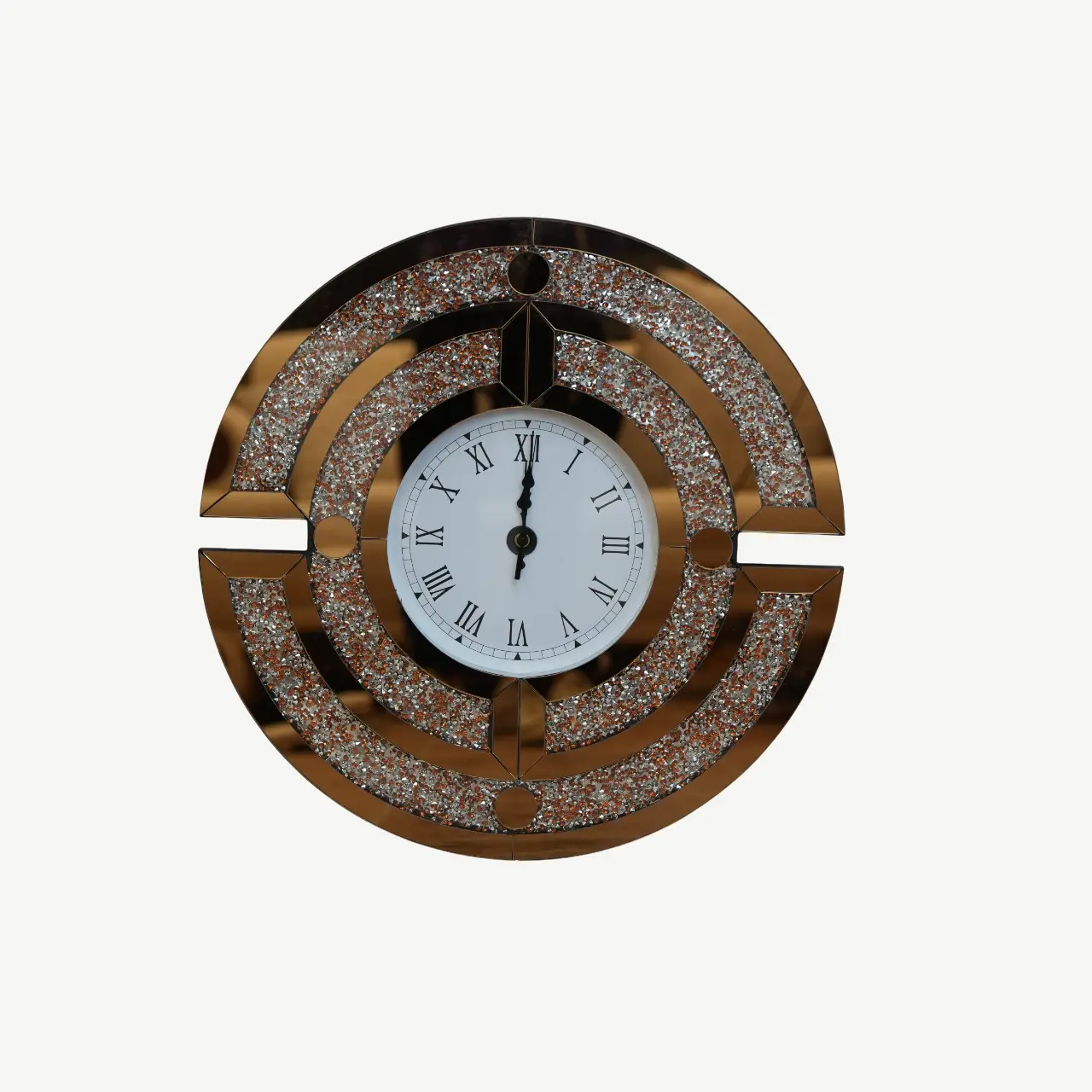 Wall Clock Round Bronze