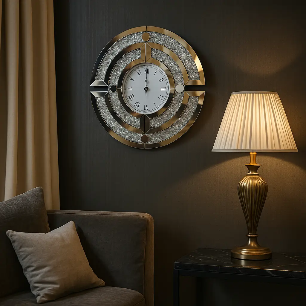 Wall Clock Round Silver