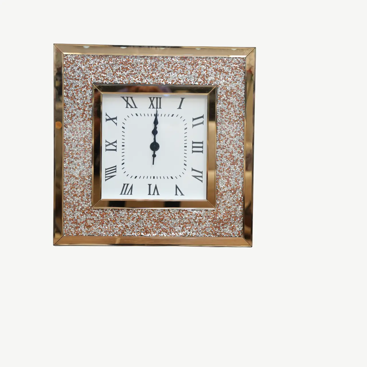 Wall Clock Square Bronze